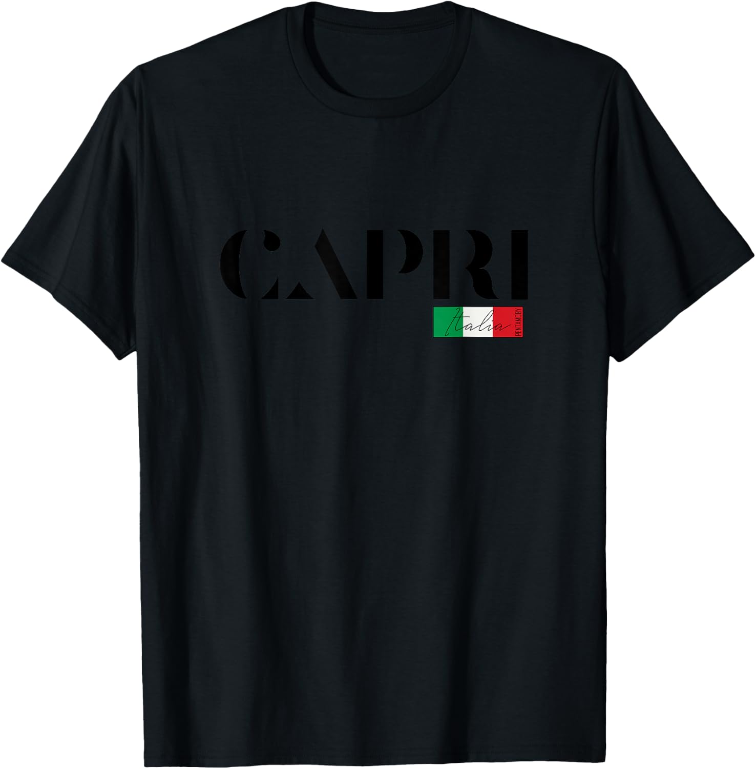 Capri Italy Italy Travel Holiday Summer Party Island Beach Men Women Girls Kids T-Shirt - T-Shirt | Black