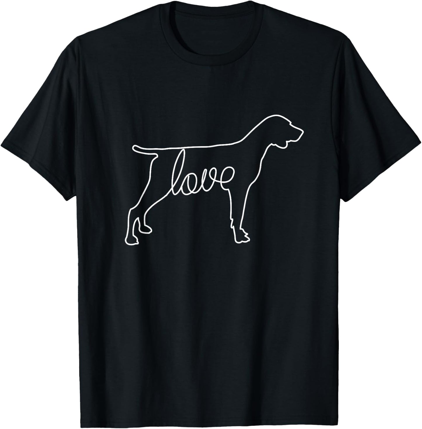 German Shorthaired Pointer Love Cute Dog Pet Lover Vintage T-Shirt - T-Shirt | Black