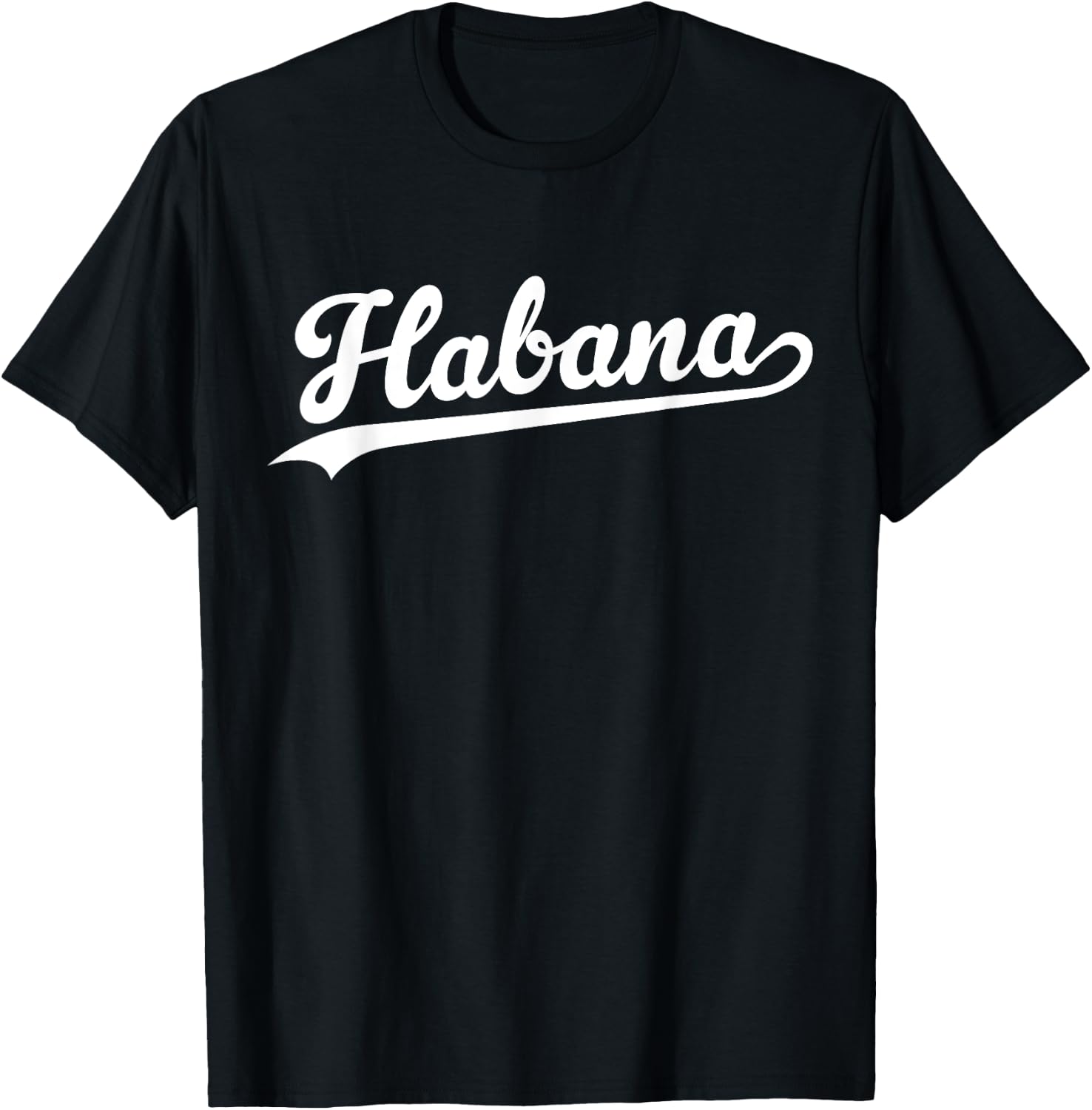 Habana Baseball Jersey Script Vintage Retro Style T-Shirt - T-Shirt | Black