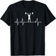 Weightlifter heartbeat ECG heart rate athlete T-Shirt - T-Shirt | Black