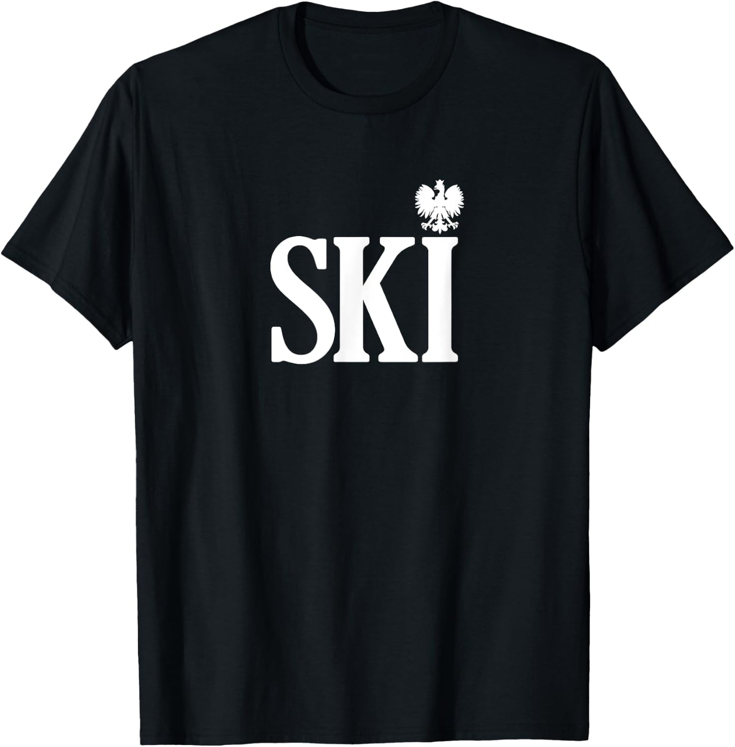 SKI Polish Surnames Ending Polish Eagle Dyngus Day T-Shirt - T-Shirt | Black