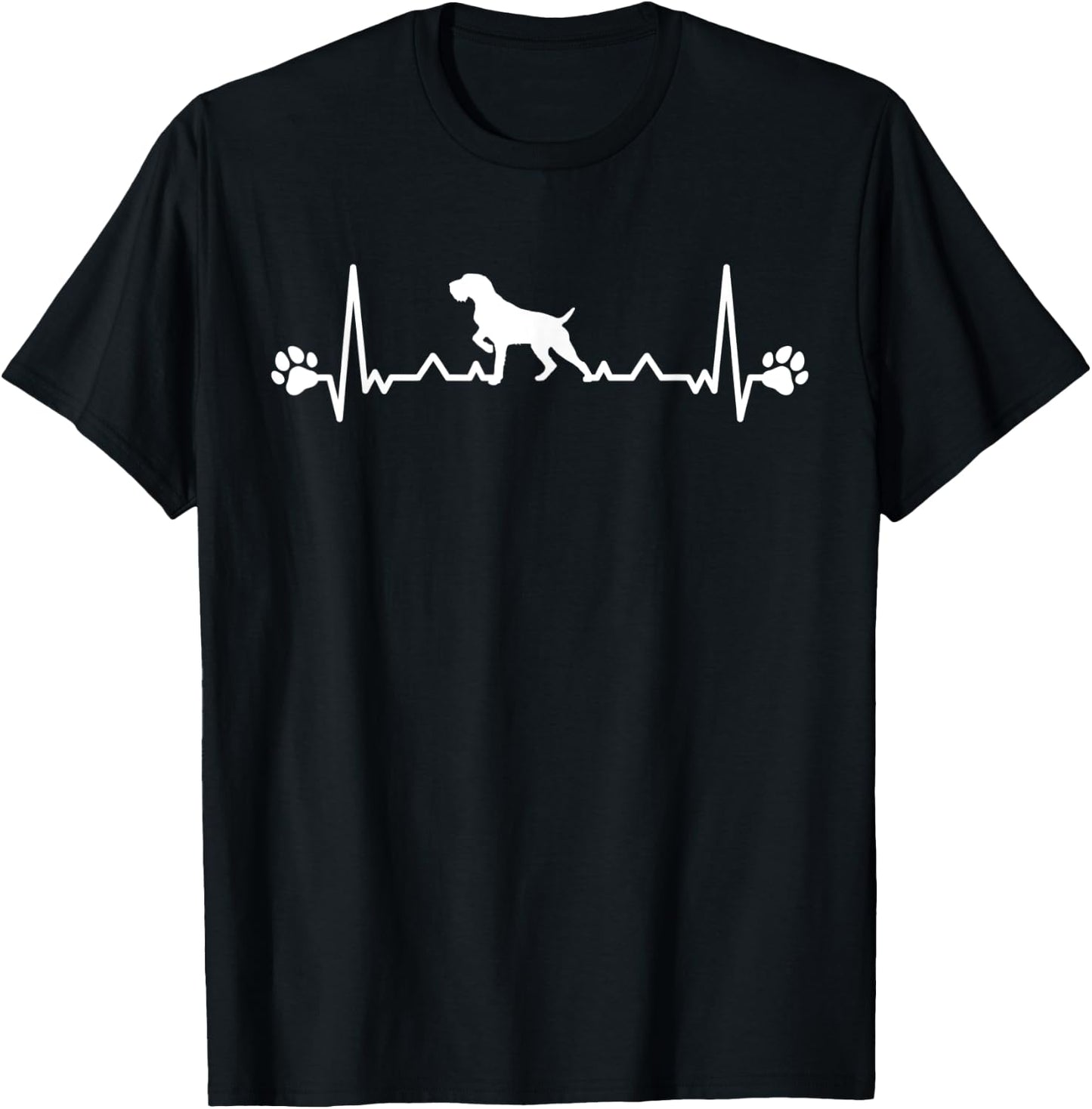 German Wirehaired Pointer Dog Breed Hunter T-Shirt - T-Shirt | Black