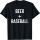Cool Drinking Saying Drinker Graphic Beer Funny Baseball T-Shirt - T-Shirt | Black