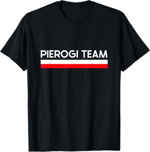 Pierogi Team Poland Flag Polish Culture Gift T-Shirt - T-Shirt | Black