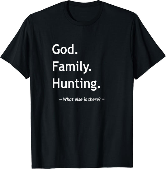 Christian Faith God Family Hunting Jesus Christ Christianity T-Shirt - T-Shirt | Black