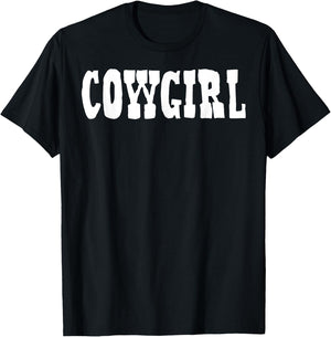 Cowgirl - Cow Girl, Horse, Equestrian T-Shirt - T-Shirt | Black