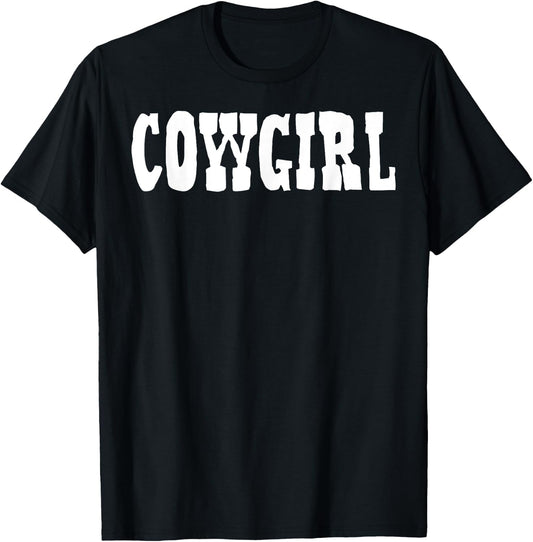 Cowgirl - Cow Girl, Horse, Equestrian T-Shirt - T-Shirt | Black