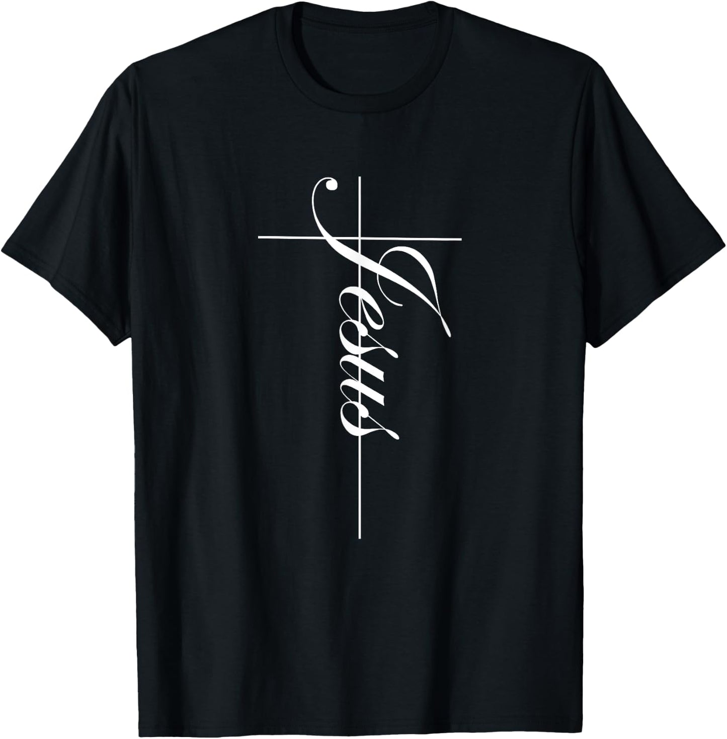 Jesus Written On a Cross - for a Christian Bible Believer T-Shirt - T-Shirt | Black