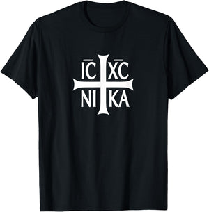 IC XC NIKA cross christian orthodox T-Shirt - T-Shirt | Black