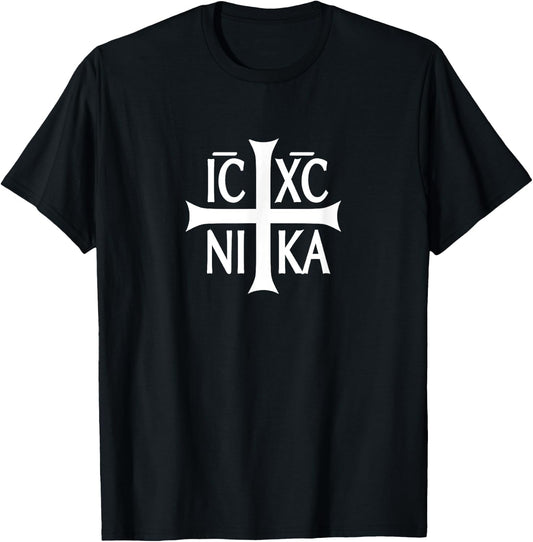 IC XC NIKA cross christian orthodox T-Shirt - T-Shirt | Black