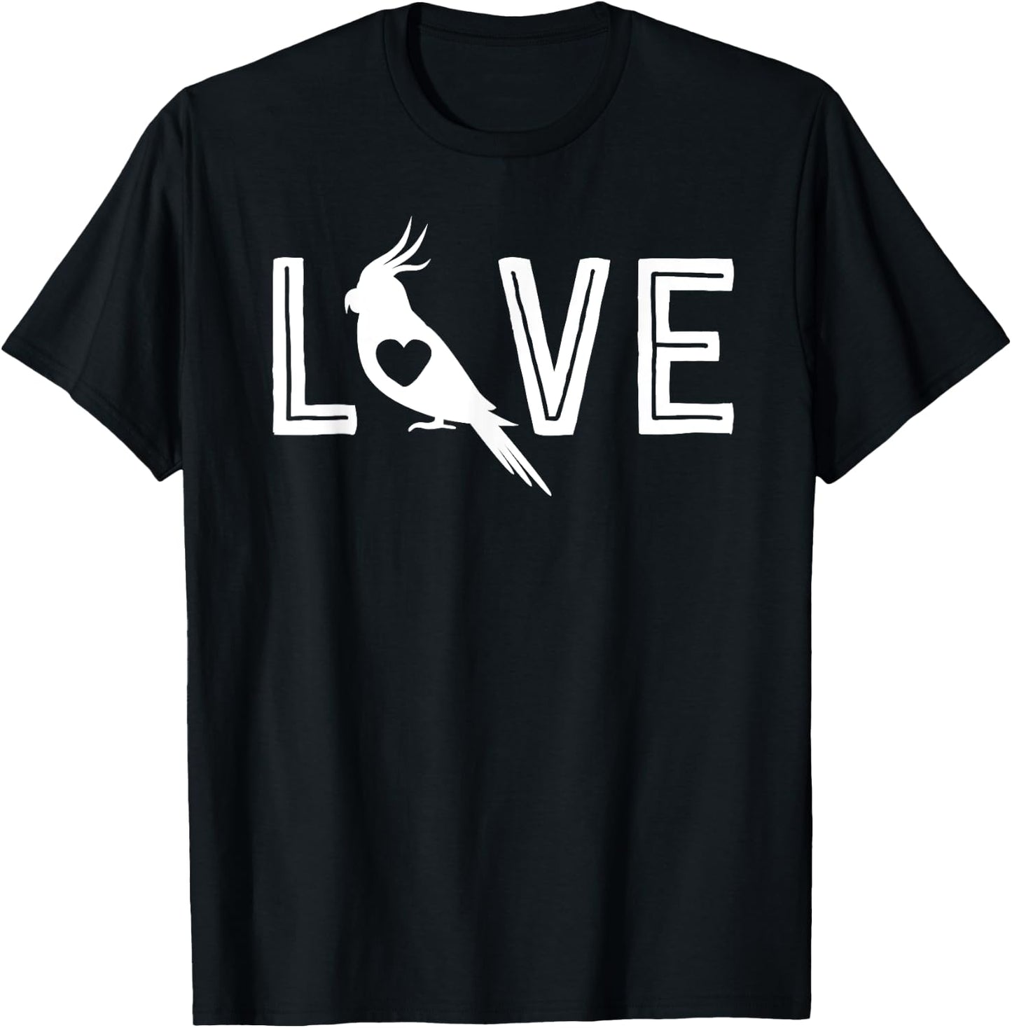 Love Cockatiel Gifts Parrot Gift Bird Lovers T-Shirt - T-Shirt | Black
