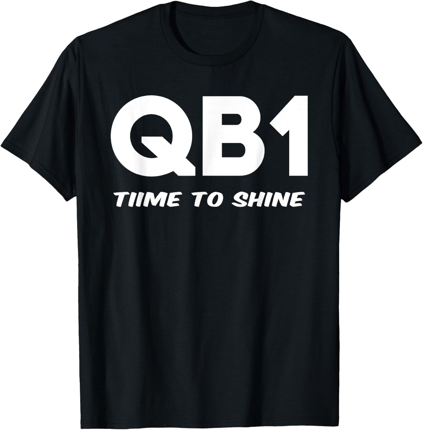 QB1 I Love My Quarterback Offensive Line Men Women Football T-Shirt - T-Shirt | Black
