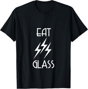 Eat Glass David Funny Lightning Bolt T-Shirt - T-Shirt | Black