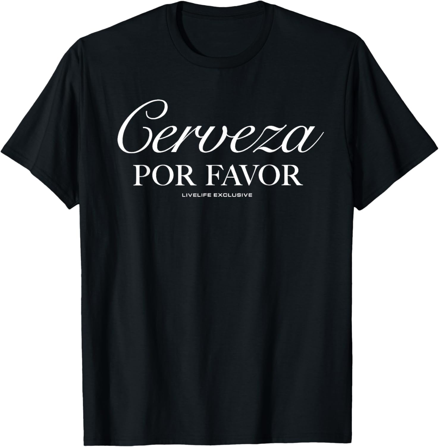 Cerveza Por Favor X Livelife Club - Delicious Beer Please T-Shirt - T-Shirt | Black