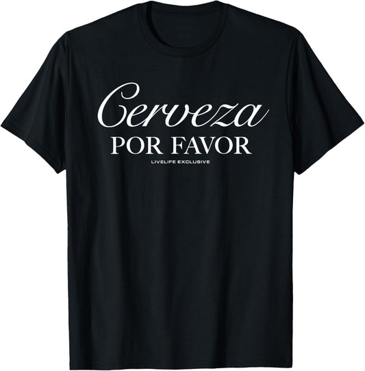 Cerveza Por Favor X Livelife Club - Delicious Beer Please T-Shirt - T-Shirt | Black