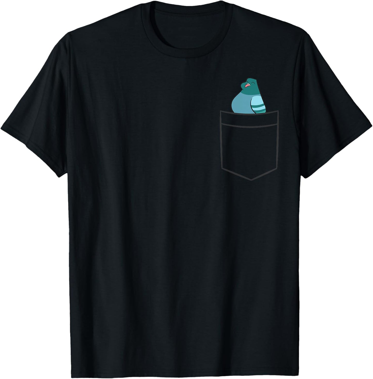 Pigeon In A Pocket Cute Pigeon Bird T-Shirt - T-Shirt | Black