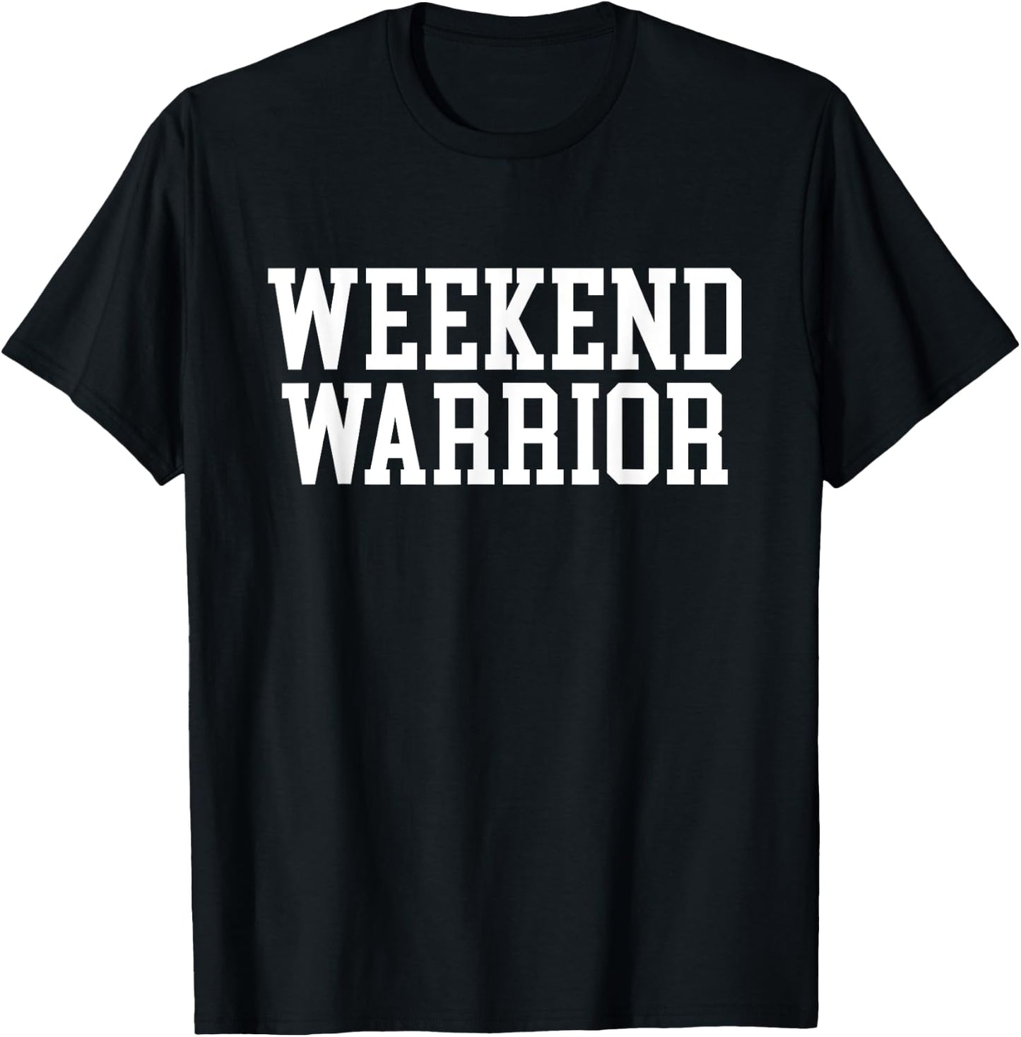 Weekend Warrior - Party Drinking Bar Keg Pong Team Varsity T-Shirt - T-Shirt | Black