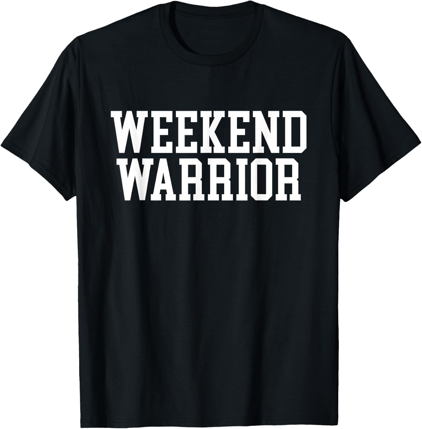 Weekend Warrior - Party Drinking Bar Keg Pong Team Varsity T-Shirt - T-Shirt | Black