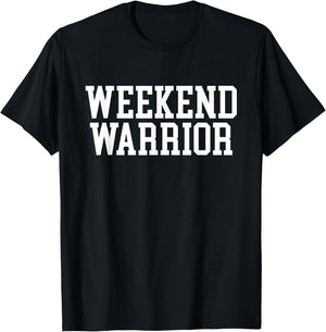 Weekend Warrior - Party Drinking Bar Keg Pong Team Varsity T-Shirt - T-Shirt | Black