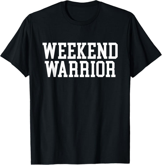 Weekend Warrior - Party Drinking Bar Keg Pong Team Varsity T-Shirt - T-Shirt | Black