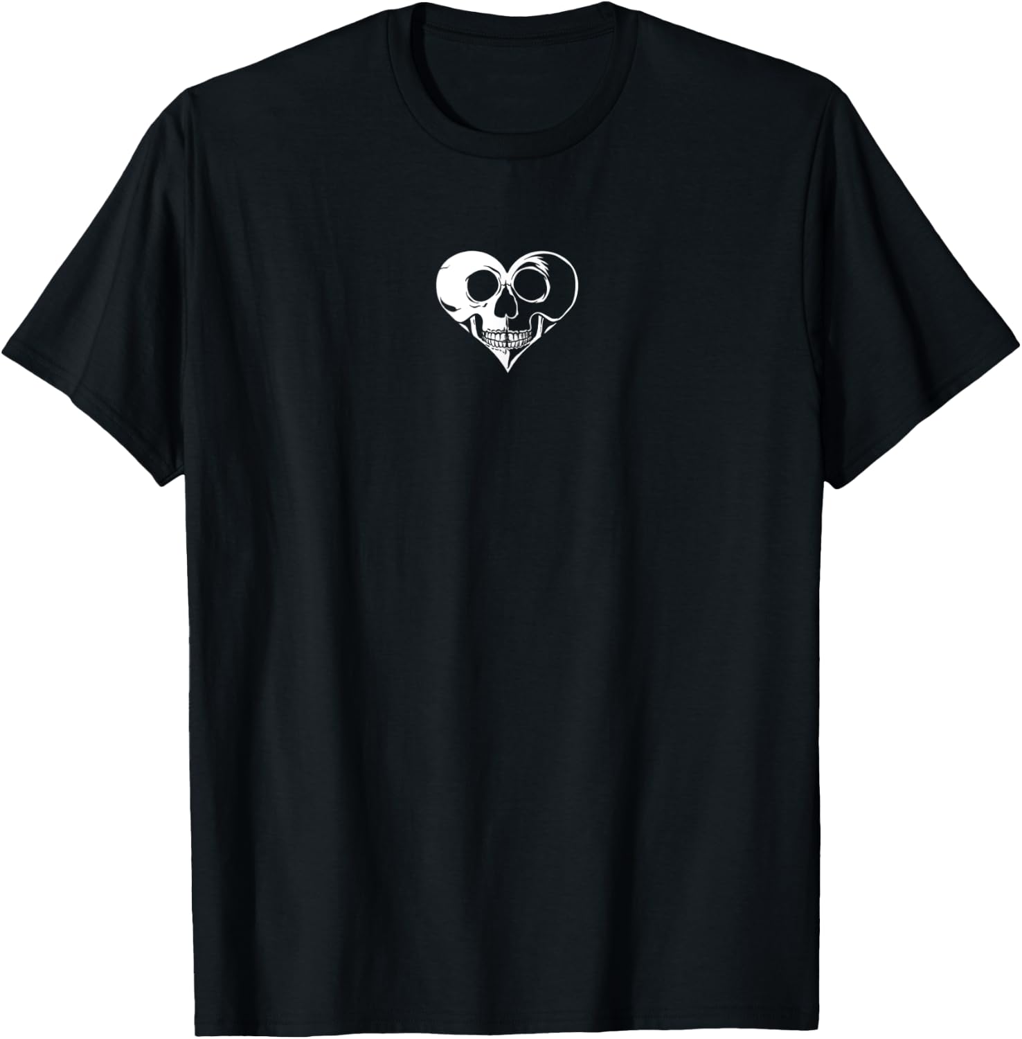 Skull Heart Aesthetic Pastel Goth Gothic Soft Grunge Graphic T-Shirt - T-Shirt | Black