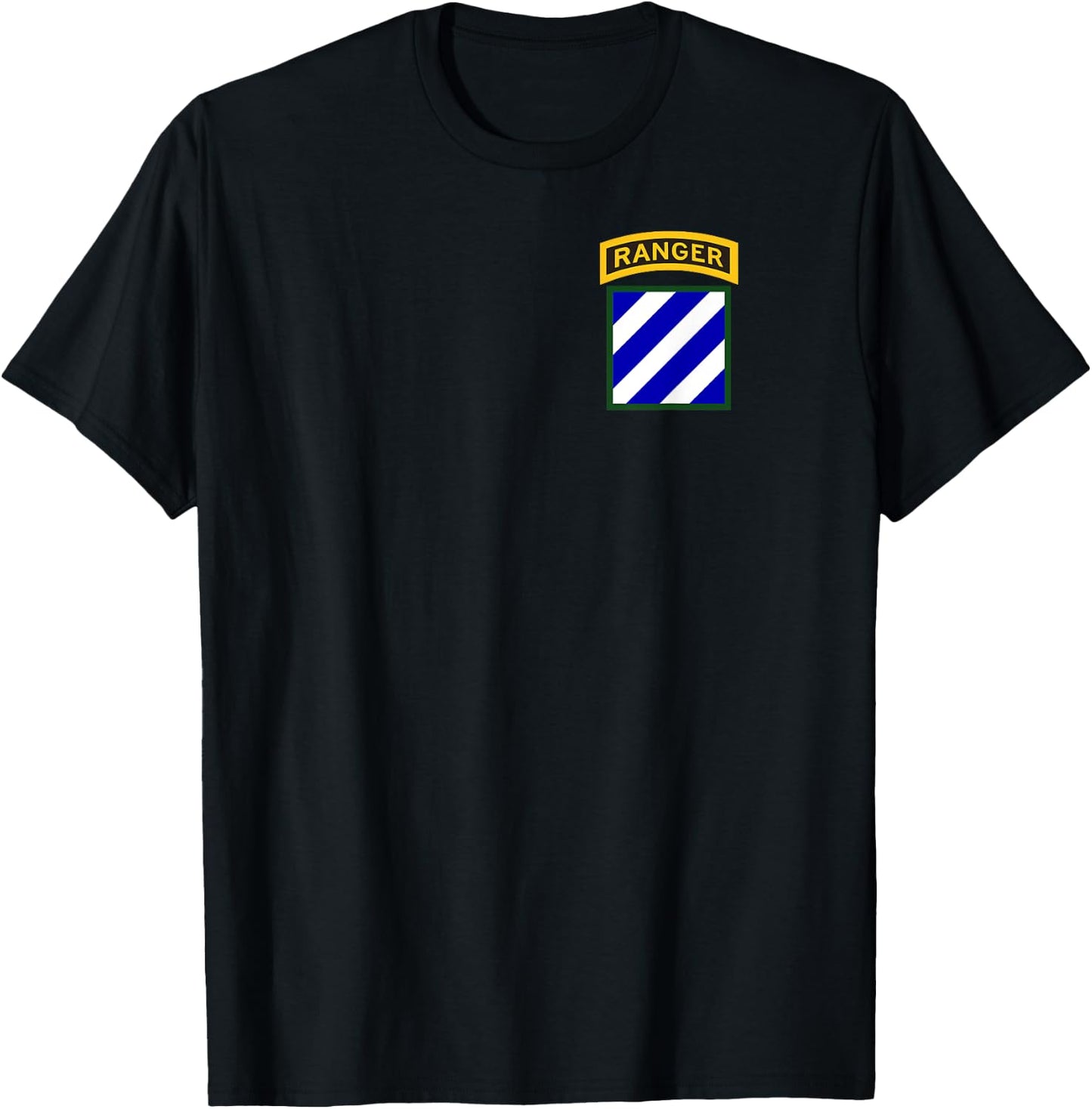 3rd Infantry Division (ID) Patch with Ranger Tab T-Shirt - T-Shirt | Black