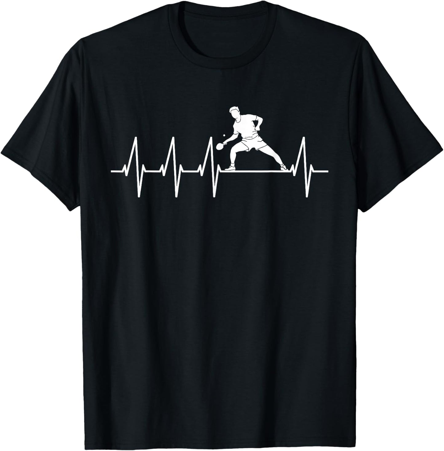Table tennis heartbeat butterfly table tennis player T-Shirt - T-Shirt | Black