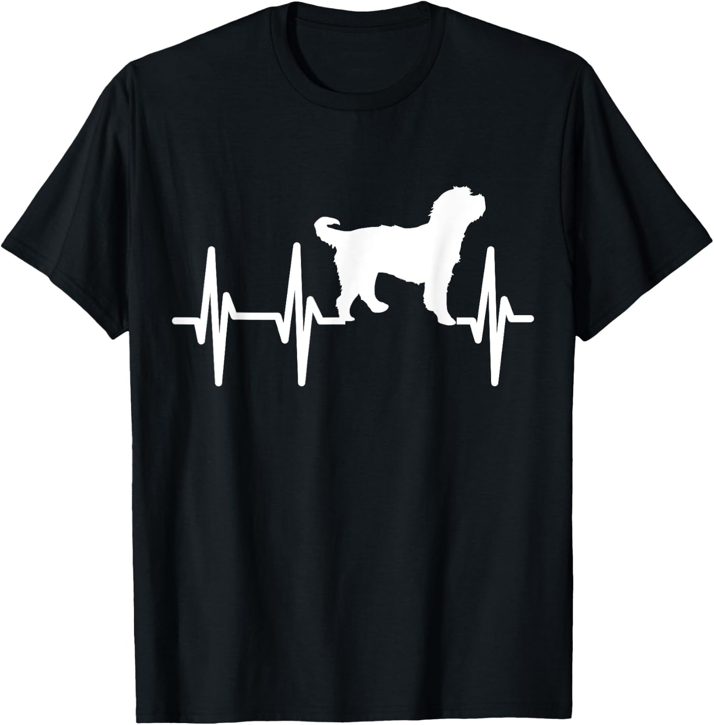 Bernedoodle Heartbeat Dog Mom Dad Pet Gift T-Shirt - T-Shirt | Black
