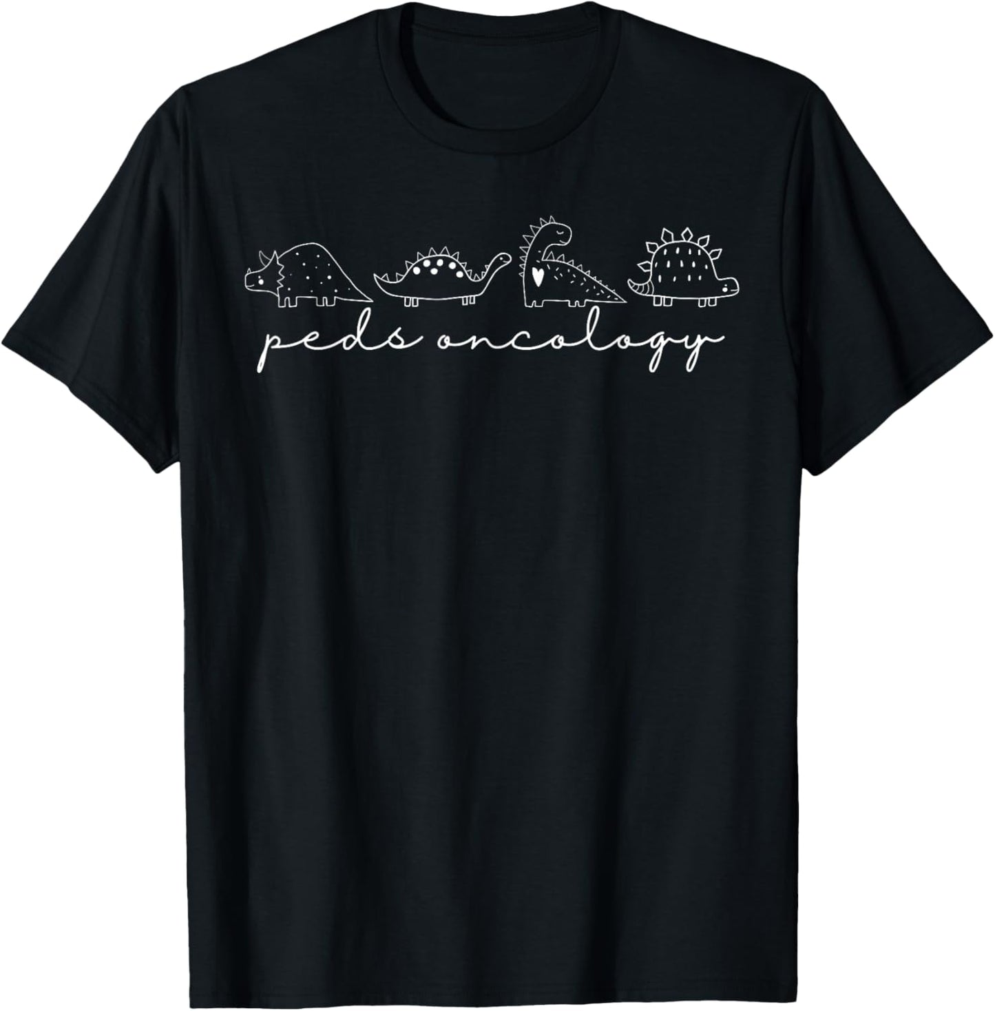 PEDS Oncology Dinosaur Hem Onc Pediatric Hematology Oncology T-Shirt - T-Shirt | Black