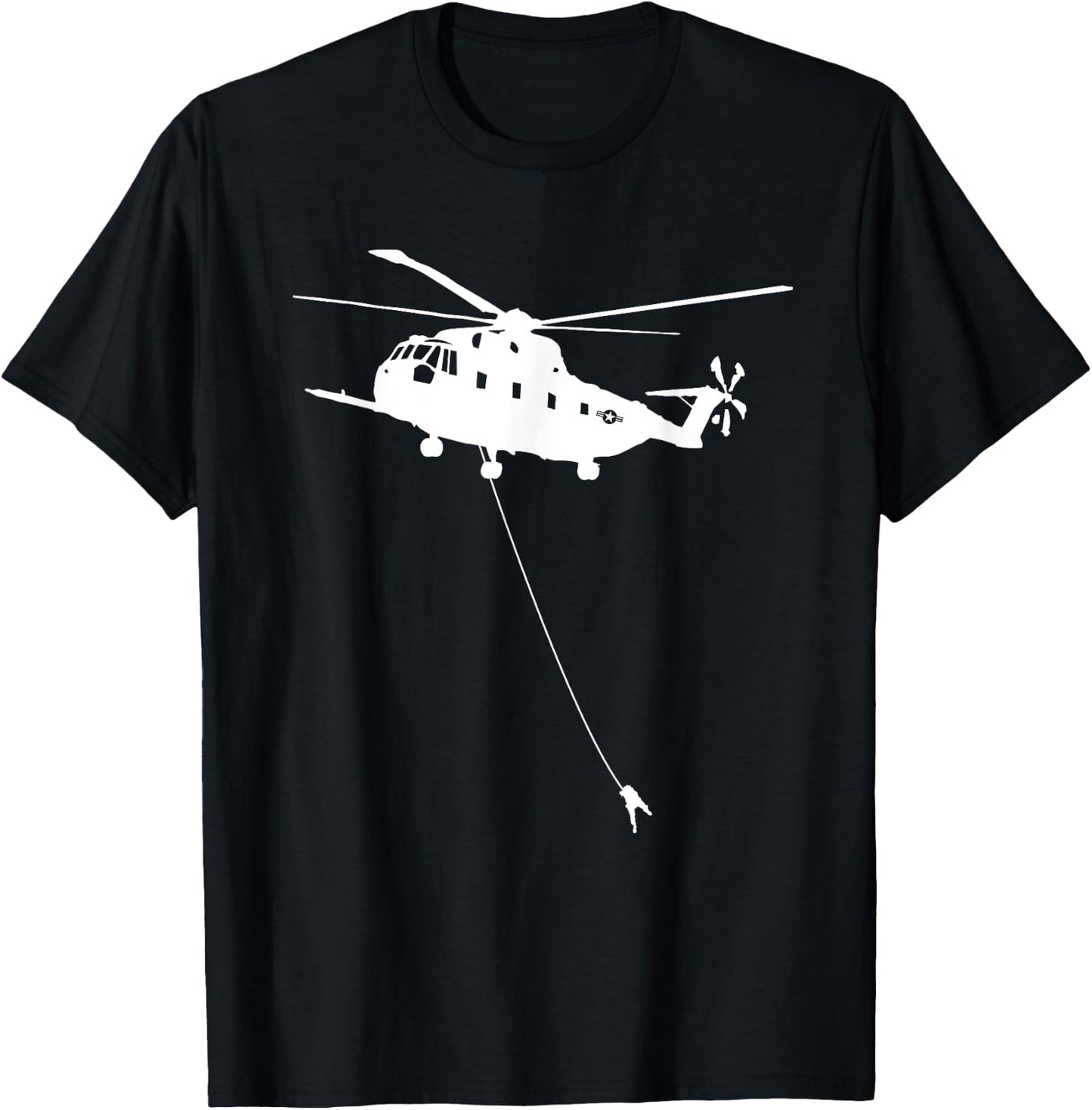 Jolly Green Giant to the Rescue HH-3E Helicopter CSAR T-Shirt - T-Shirt | Black