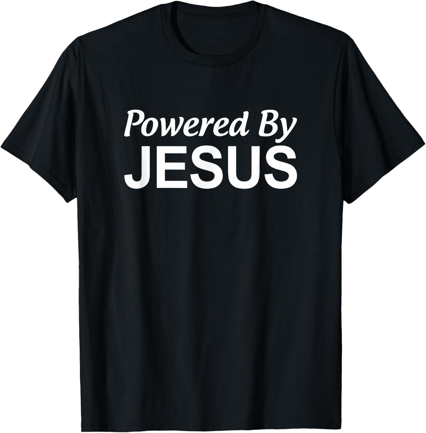 Powered By Jesus T-Shirt - T-Shirt | Black