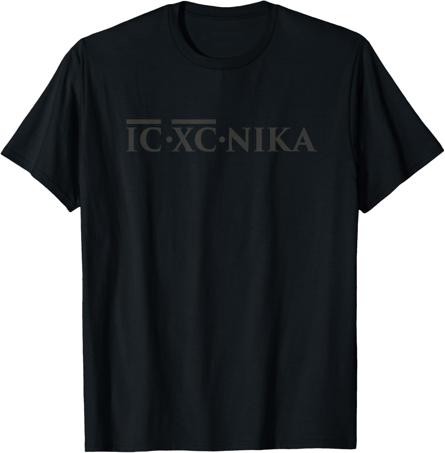 Eastern Orthodox Apparel & Greek Christian Gifts Christian IC XC NIKA - Eastern Orthodox T-Shirt - T-Shirt | Black