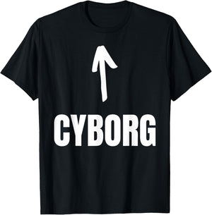 Halloween Cyborg - -Adults, Kids - Black - Short Sleeve - - Small - Funny Cyborg Design T-Shirt - T-Shirt | Black