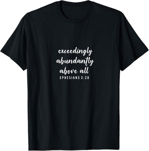 Ephesians 3:20 - Bible Verses, & Men, Christian T-Shirt - T-Shirt | Black