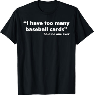 Funny Baseball Card Women Baseball Card Collecting T-Shirt - T-Shirt | Black