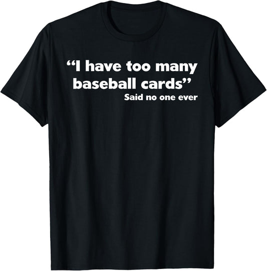 Funny Baseball Card Women Baseball Card Collecting T-Shirt - T-Shirt | Black