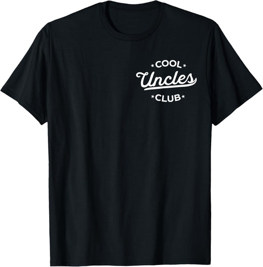 Cool Uncles Club Best Uncle Ever Funny Pocket Fathers Day T-Shirt - T-Shirt | Black