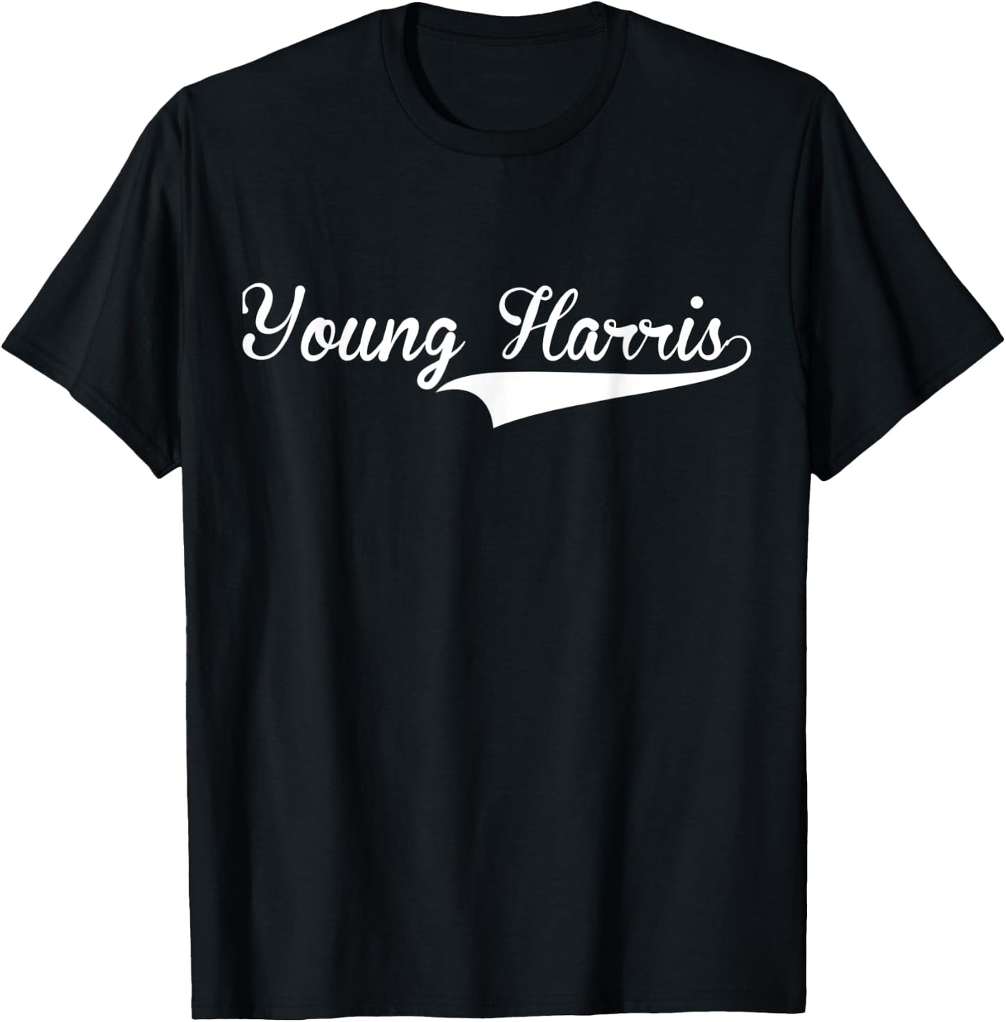 YOUNG HARRIS Baseball Vintage Retro Font T-Shirt - T-Shirt | Black