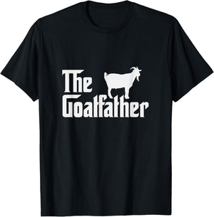 The Goatfather Funny Goat Father Nature & Animal Lover Gift T-Shirt - T-Shirt | Black