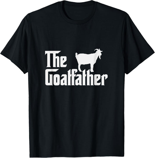 The Goatfather Funny Goat Father Nature & Animal Lover Gift T-Shirt - T-Shirt | Black