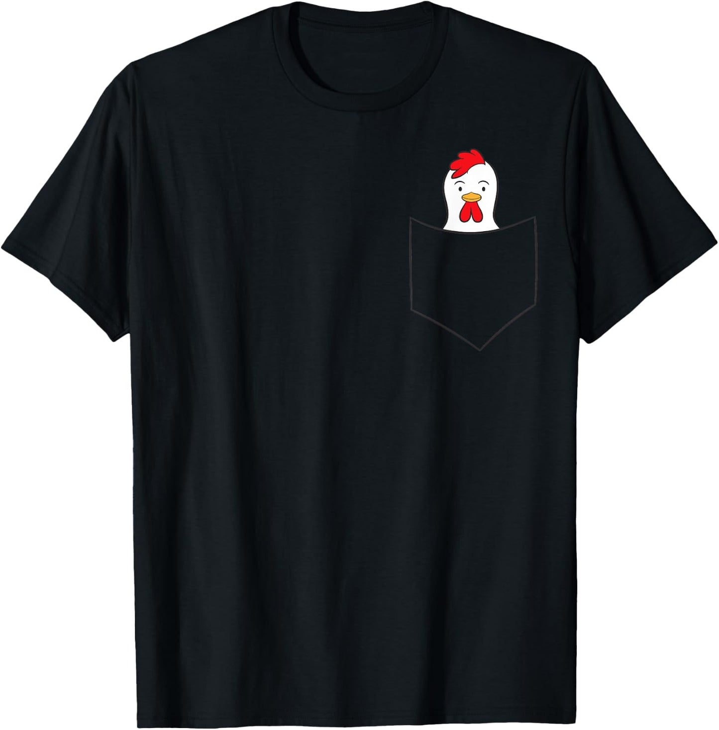 Chicken Pocket Chicken In A Pocket Rooster T-Shirt - T-Shirt | Black