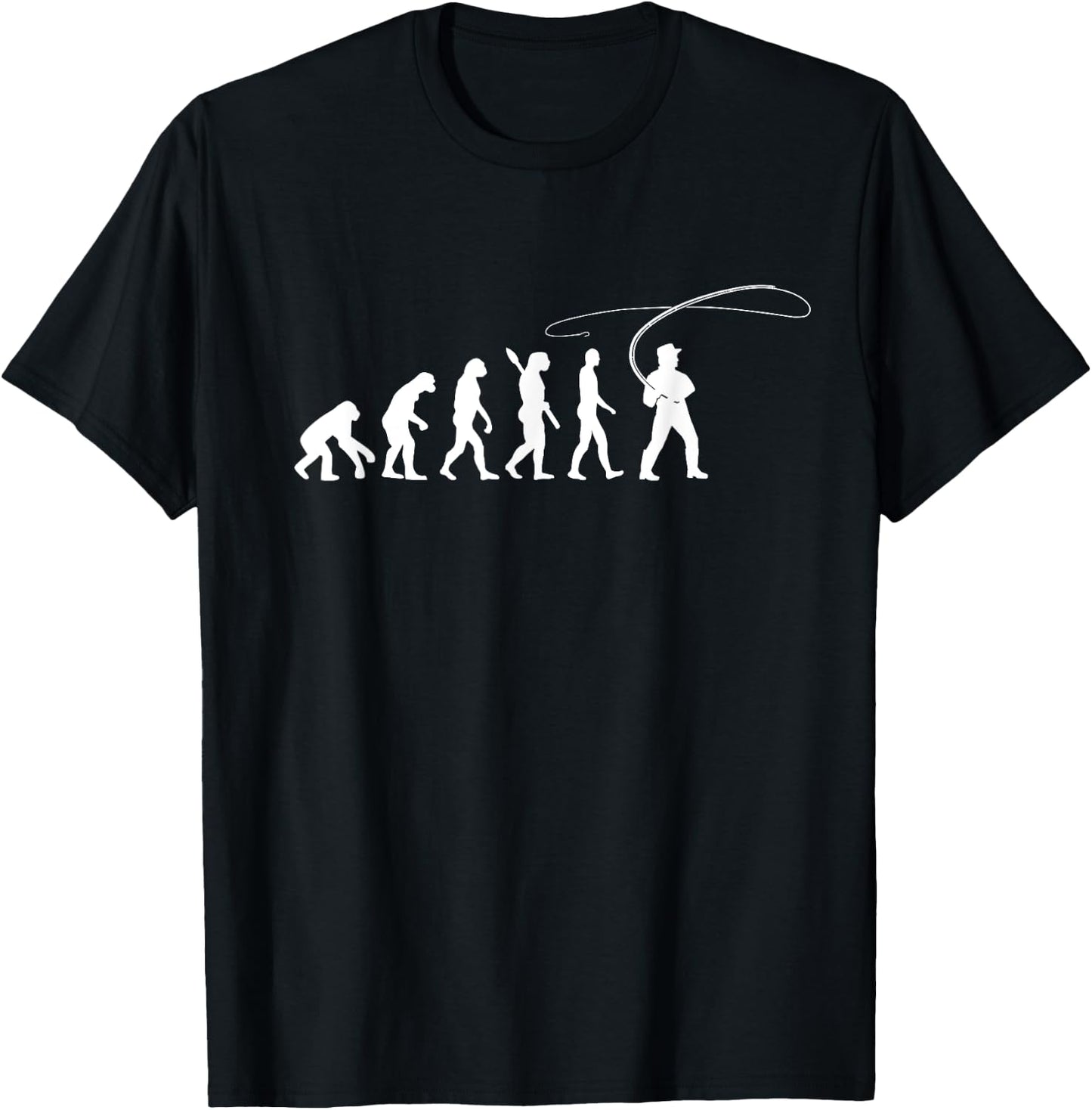 Fly Fishing evolution T-Shirt - T-Shirt | Black