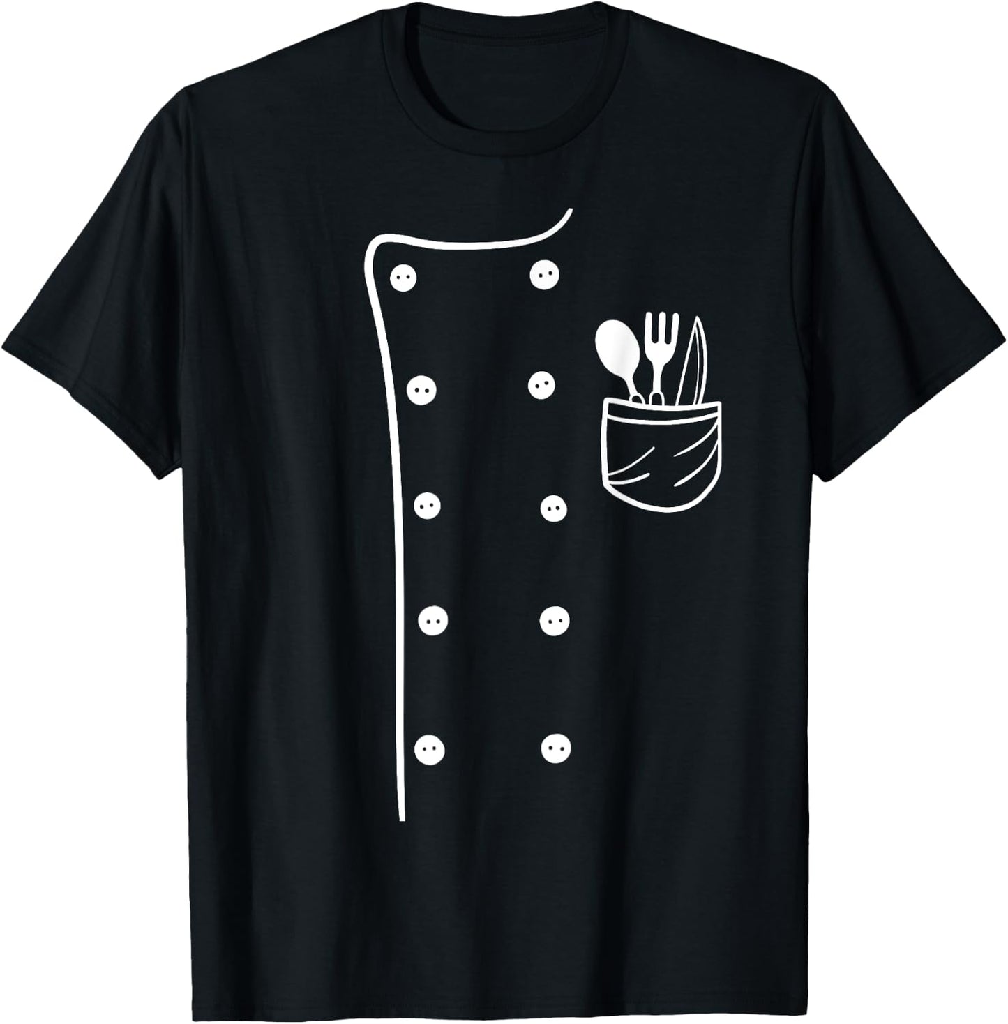 Chef Cook Uniform Costume Halloween T-Shirt - T-Shirt | Black
