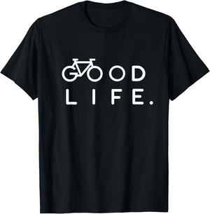 Good Life. MTB Cycling Apparel - Road Biking / Mountain Bike T-Shirt - T-Shirt | Black