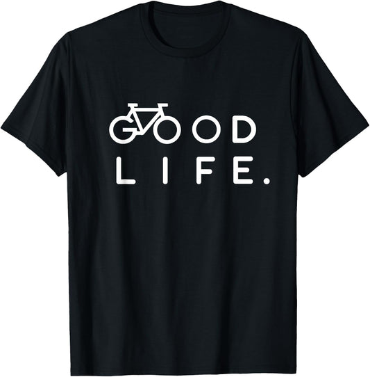 Good Life. MTB Cycling Apparel - Road Biking / Mountain Bike T-Shirt - T-Shirt | Black