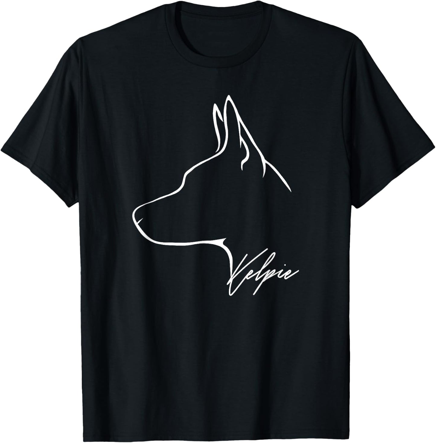Proud Kelpie profile dog mom gift Australian Kelpie lover Women Girls Kids T-Shirt - T-Shirt | Black