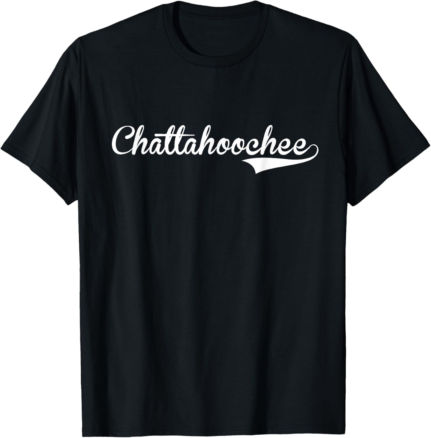 CHATTAHOOCHEE Baseball Vintage Retro Font T-Shirt - T-Shirt | Black