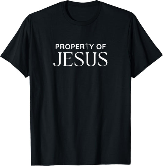 Property of Jesus Men Women Christian Jesus Lover T-Shirt - T-Shirt | Black