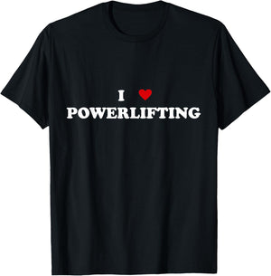 I Heart Powerlifter weightlifting - I Love Powerlifting T-Shirt - T-Shirt | Black