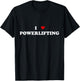 I Heart Powerlifter weightlifting - I Love Powerlifting T-Shirt - T-Shirt | Black